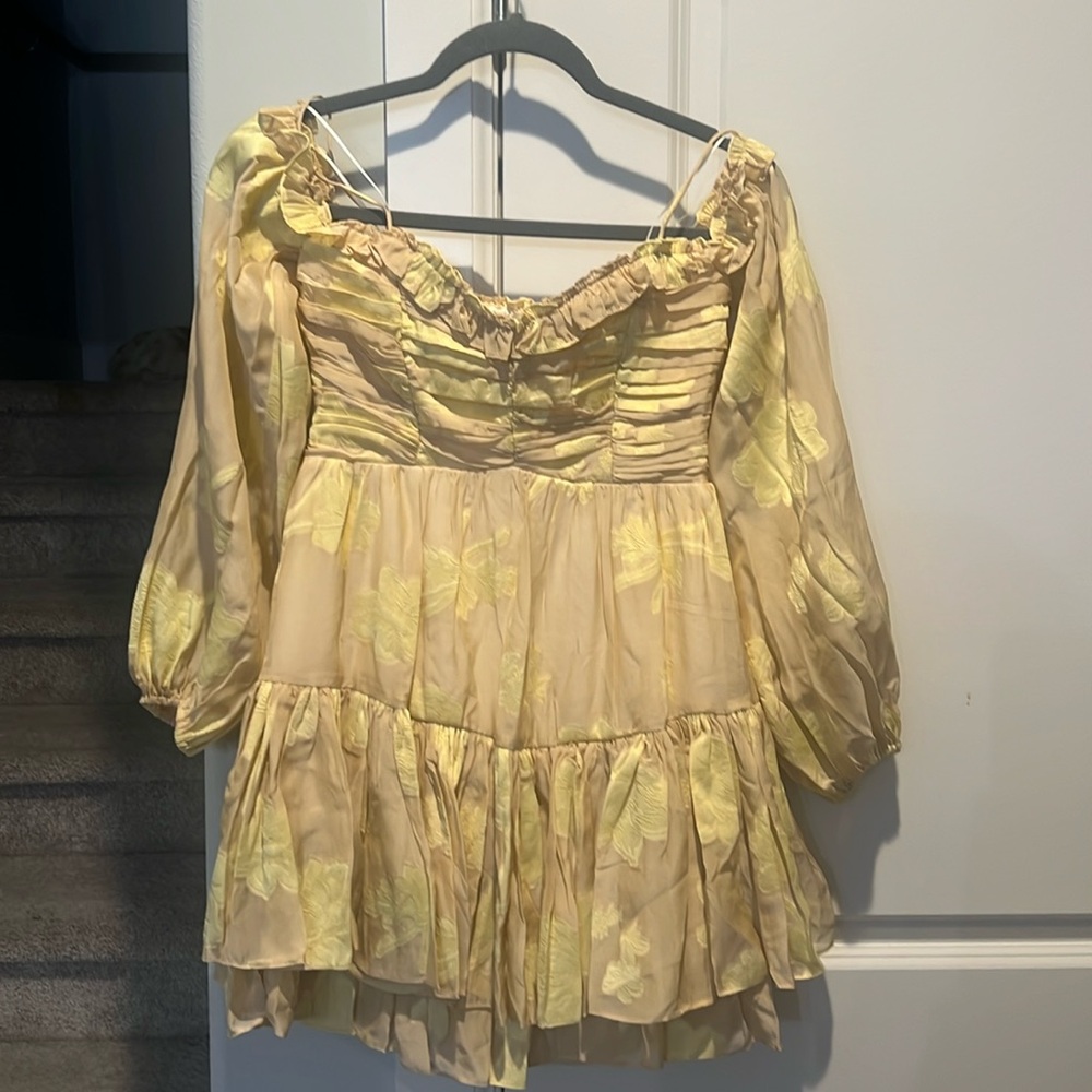 NWT 🎀💝Loveshack Fancy, Zennia Dress, Daisy Yellow, XS